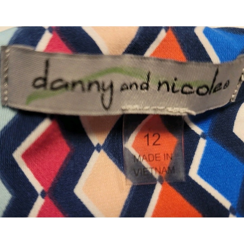 Danny & Nicole Size 12 Faux Wrap Knee Length Knit Dress Church Career Travel - Picture 2 of 12